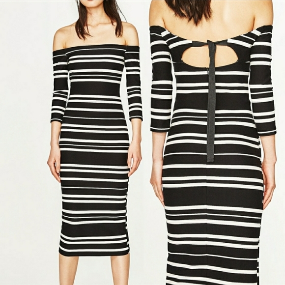 zara trafaluc striped dress